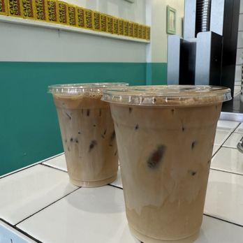 Cubatón Sandwich Shop - Iced Café Bombón x 2 - Cuban Near Me - Miami Beach, Florida