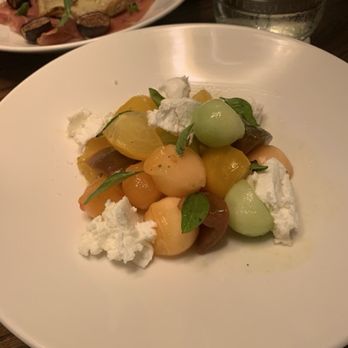 Allen Street Grill - Melon Caprese salad with tomatoes, basil, and mozzarella - American Near Me - State College, Pennsylvania
