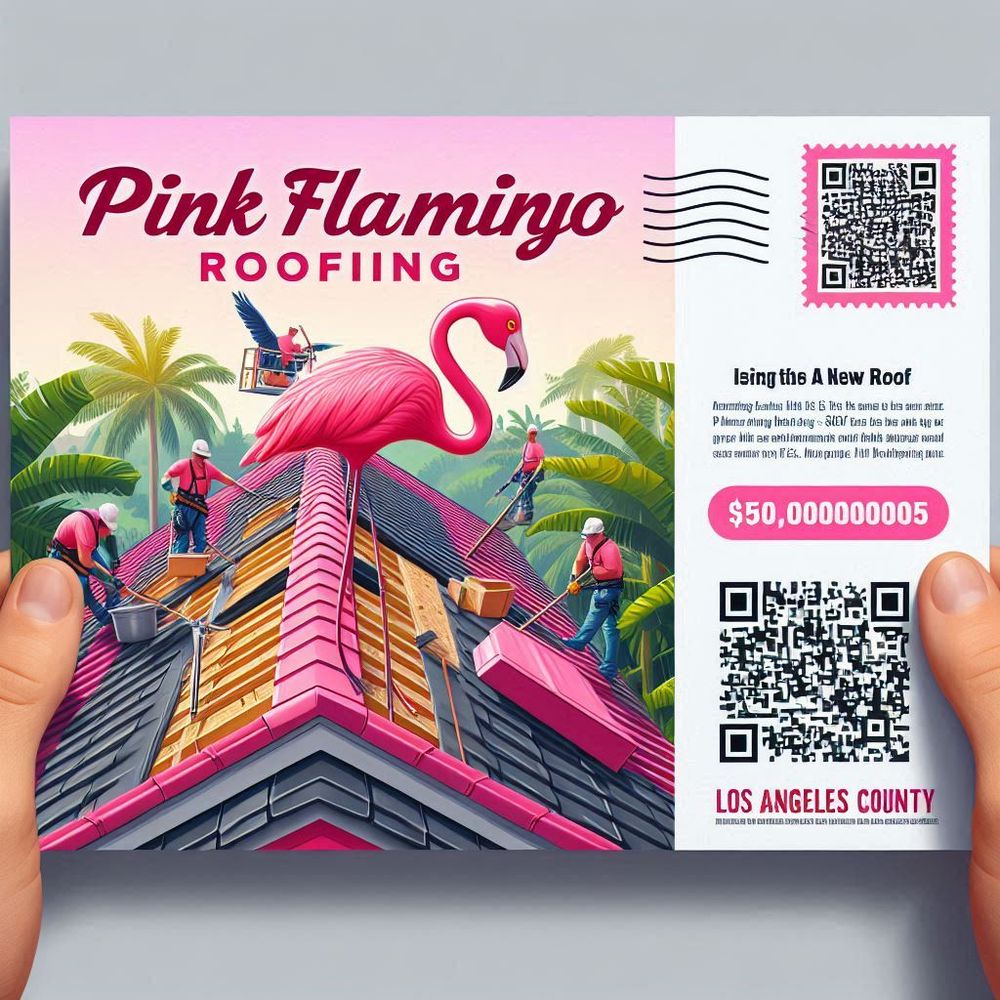 Slide of Pink Flamingo Roofing