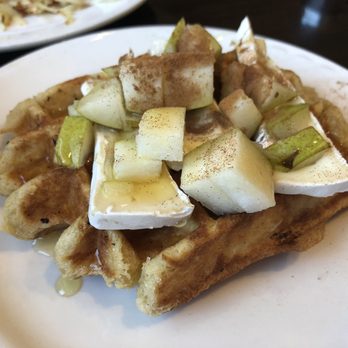 The Waffle Hut - Waffle w/brie and pears - Waffles Near Me - Klamath Falls, Oregon The Waffle Hut - Waffle w/brie and pears - Waffles Near Me - Klamath Falls, Oregon