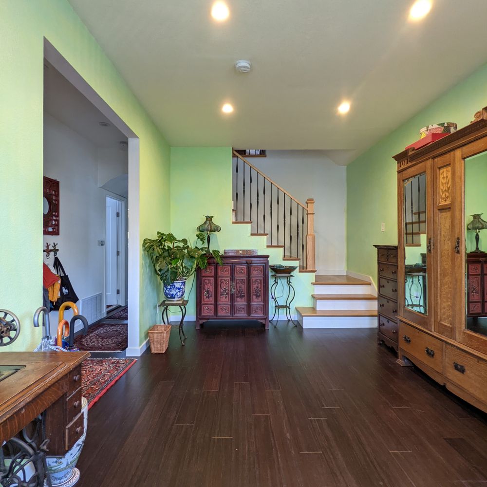 AYA Homes - Living room after - stairs leading to attic - General Contractors Near Me - San Francisco, California AYA Homes - Living room after - stairs leading to attic - General Contractors Near Me - San Francisco, California