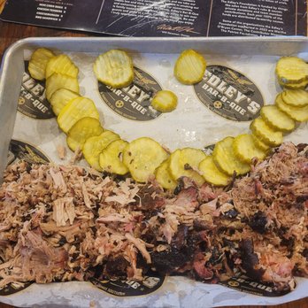 Edley's Bar-B-Que - Pound of BBQ pork with extra pickles! - Cocktail Bars Near Me - Franklin, Tennessee Edley's Bar-B-Que - Pound of BBQ pork with extra pickles! - Cocktail Bars Near Me - Franklin, Tennessee