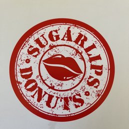 a red and white logo