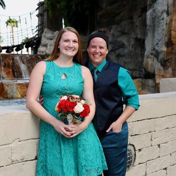 The Roving Reverend - Happy couple posing at Mandalay Bay's Valley Of The Falls. - Officiants Near Me - Las Vegas, Nevada The Roving Reverend - Happy couple posing at Mandalay Bay's Valley Of The Falls. - Officiants Near Me - Las Vegas, Nevada