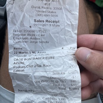 RB Cycles - Receipt - Bikes Near Me - Doral, Florida RB Cycles - Receipt - Bikes Near Me - Doral, Florida