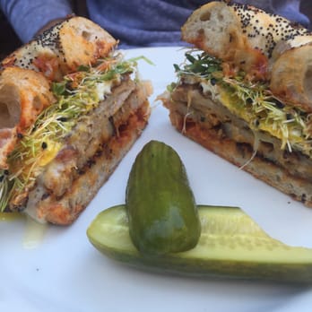Gjelina - Onion bialy with pork belly - New American Near Me - Venice, California