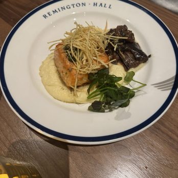 Remington Hall - Pan Seared Salmon (6.7/10) - New American Near Me - Park City, Utah Remington Hall - Pan Seared Salmon (6.7/10) - New American Near Me - Park City, Utah