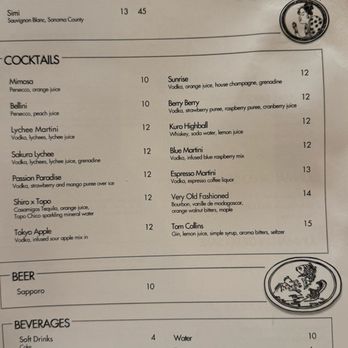 Shirokuro - Menu - Japanese Near Me - New York, New York