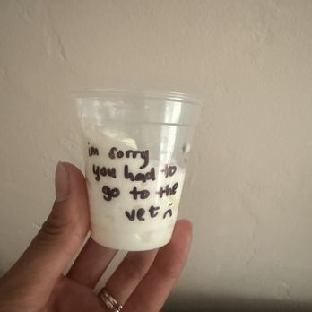 Starbucks - Pup cup with a sweet message from Jonah - Coffee & Tea Near Me - La Mesa, California Starbucks - Pup cup with a sweet message from Jonah - Coffee & Tea Near Me - La Mesa, California