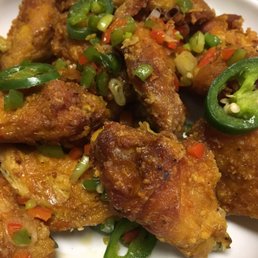 Salt and pepper chicken wings. The best I've ever had! Salt and pepper chicken wings. The best I've ever had!