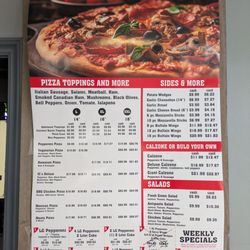JC's Pizza - Menu March 27th 2026