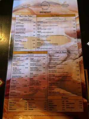 Menu photo 8 Granny's Winchester, VA