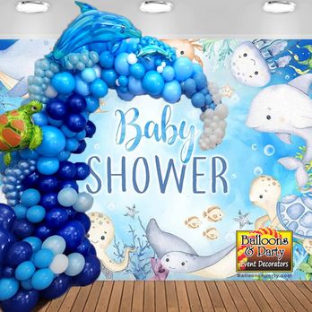 Balloons N Party Events Decorations - Ocean Wave Balloon Garland Baby Shower - Balloon Services Near Me Balloons N Party Events Decorations - Ocean Wave Balloon Garland Baby Shower - Balloon Services Near Me