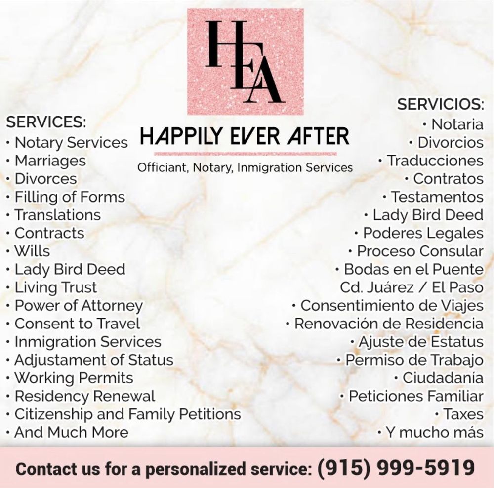 Happily Ever After - immigration attorney in El Paso, TX