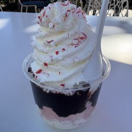 Peppermint fudge sundae Peppermint fudge sundae