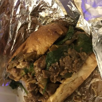 Fat Daddy's Cheesesteaks - Top view with spinach and honey garlic sauce on top! - Cheesesteaks Near Me - Lafayette Township, New Jersey Fat Daddy's Cheesesteaks - Top view with spinach and honey garlic sauce on top! - Cheesesteaks Near Me - Lafayette Township, New Jersey