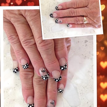 Istyle Nail & Spa - Gel color with Polka dot. - Nail Salons Near Me - Placentia, California