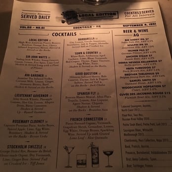 Local Edition - This is there menu the drinks are amaze. - Lounges Near Me - San Francisco, California Local Edition - This is there menu the drinks are amaze. - Lounges Near Me - San Francisco, California