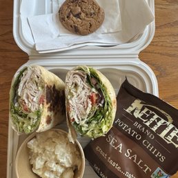 Turkey with Avocado Wrap Side of potato salad Turkey with Avocado Wrap Side of potato salad