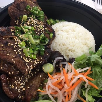 Rolls And Grill - Beef rib bowl was very tasty! - Vietnamese Near Me - Bakersfield, California