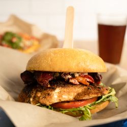 Peppered Pig - Blackened salmon Sandwich