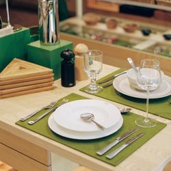 David Mellor - David Mellor fine bone china on display in the shop.