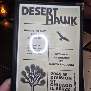 Desert Hawk - American Near Me - Chicago, Illinois