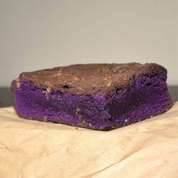 Nibl Dessert and Cafe - Ube Chocolate Brownie