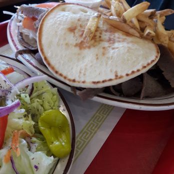 Brandy's Gyros - Gyro plate dinner with Greek salad - Greek Near Me - Schaumburg, Illinois