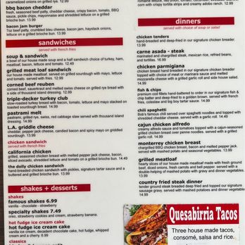Bob's Big Boy Broiler - Menu - American Near Me - Downey, California