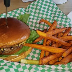 The Hangout - Cheeseburger and Sweet Potato fries