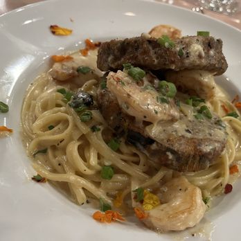 Jubans Restaurant and Bar - Eggplant and shrimp pasta - Cajun/Creole Near Me - Baton Rouge, Louisiana Jubans Restaurant and Bar - Eggplant and shrimp pasta - Cajun/Creole Near Me - Baton Rouge, Louisiana