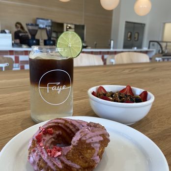 Faye - The homemade strawberry donuts are perfect, love them with a good cup of coffee! - Coffee & Tea Near Me - Murphysboro, Illinois