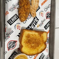 Breaded strip and grilled strip