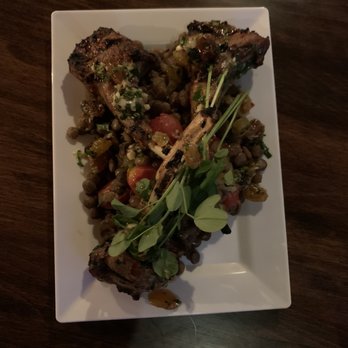 Palo Tapas Bar - Lamb lollipop chops with lentils - Tapas Bars Near Me - Providence, Rhode Island Palo Tapas Bar - Lamb lollipop chops with lentils - Tapas Bars Near Me - Providence, Rhode Island