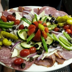 John's Pizzeria - Cold Cut Antipasto Salad with homemade Italian Dressing