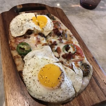 The Warbler - Eggs and bacon flatbread - Pasta Shops Near Me - Chicago, Illinois