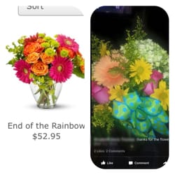 Ann's Florist - On line example & received bouquet.