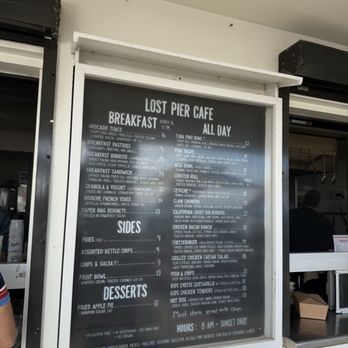 Lost Pier Cafe - Menu - Cafes Near Me - Laguna Beach, California