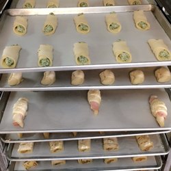 The Bonami Baking Company - Spinach and cheese croissant, ham and cheese croissant before going in the oven