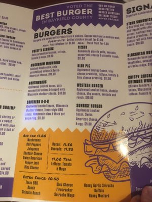 Menu photo 7 Patsy's Bar Washburn, WI