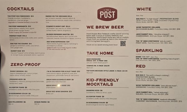 Menu photo 1 The Post Colorado - Boulder Boulder, CO