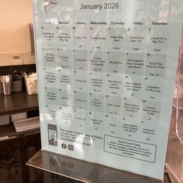 Soup menu for the month