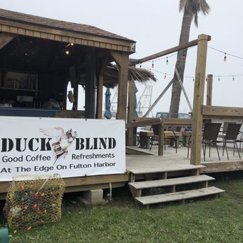 Duck Blind Coffee and Refreshments - Front of Duck Blind - Coffee & Tea Near Me - Fulton, Texas Duck Blind Coffee and Refreshments - Front of Duck Blind - Coffee & Tea Near Me - Fulton, Texas