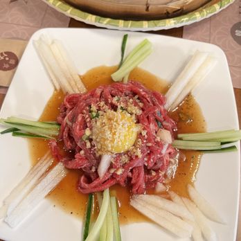 Hansik - Yukhwe (Korean beef tartar) $26 - Salad Near Me - Portland, Oregon Hansik - Yukhwe (Korean beef tartar) $26 - Salad Near Me - Portland, Oregon