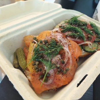Courage Bagels - Smoked salmon and garden - Bagels Near Me - Los Angeles, California