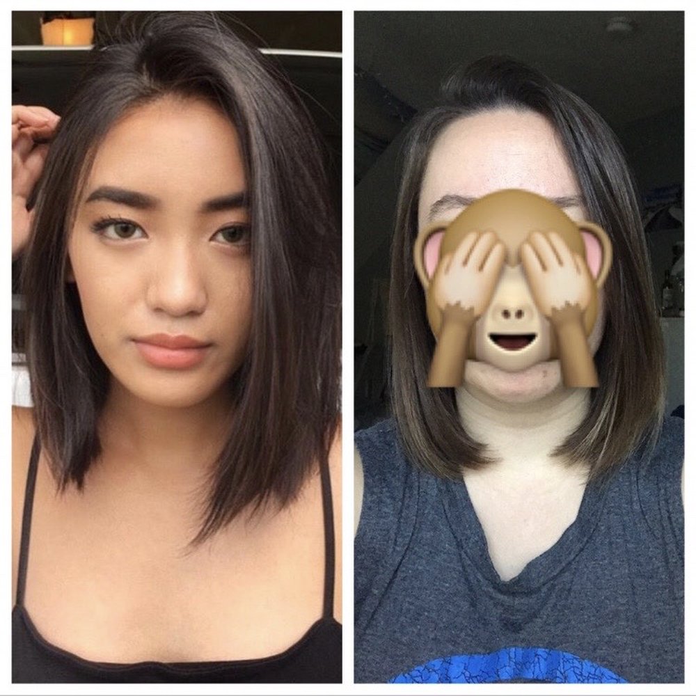 The photo I showed them vs what I got The photo I showed them vs what I got