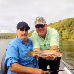 Greg's White River Guide Service - Here fishy, fishy, fishy.  Smiles and Rainbows with Greg!