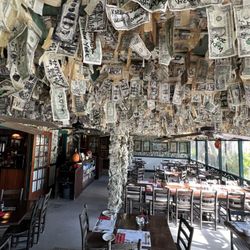 Cabbage Key - Manager said they have collected 90,000 dollar bills since they opened.