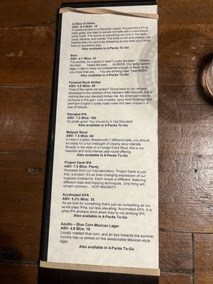 Menu photo 3 La Cumbre Brewing Company Albuquerque, NM